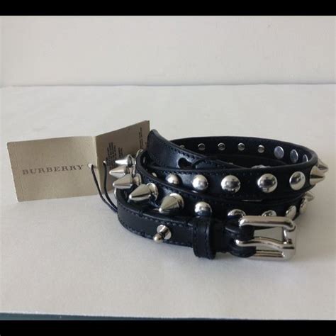 burberry coat belt|burberry belt with 3 spikes.